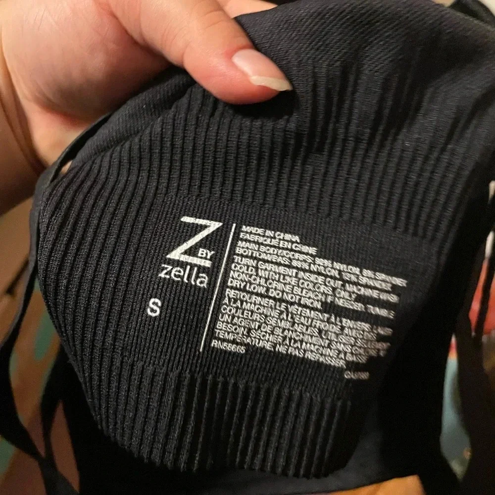 ZELLA BLACK DOUBLE STRAP SPORTS BRA